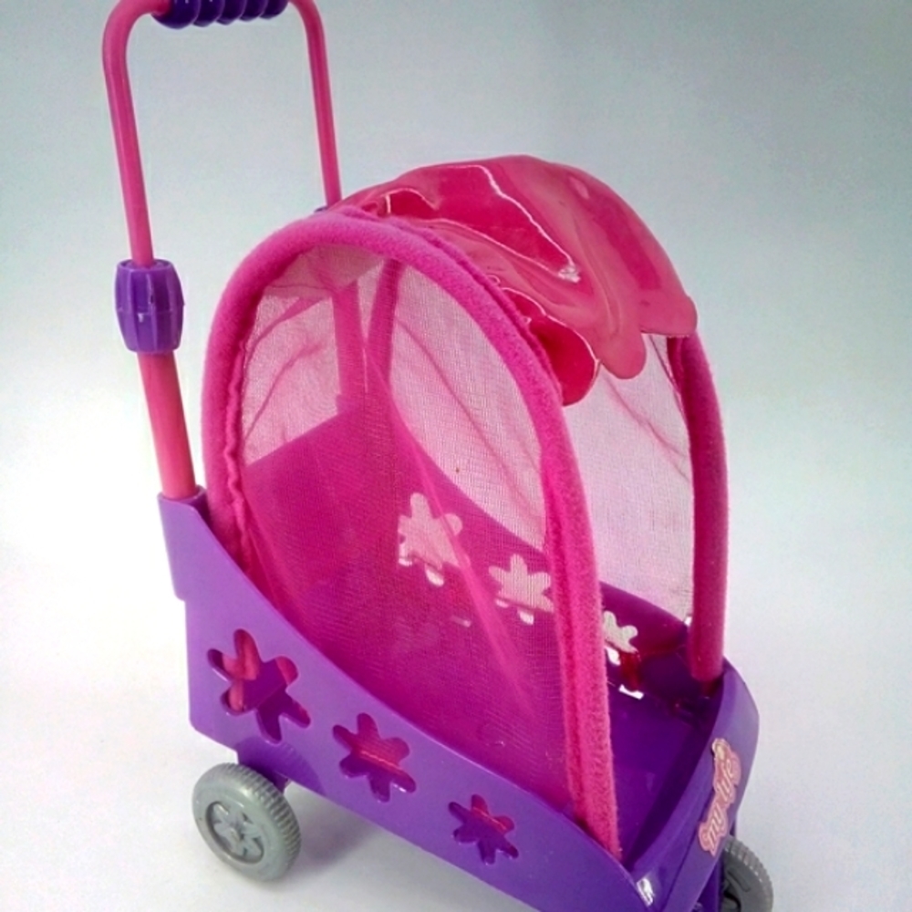 ⭐3/$30 My Life As Pet Stroller Dog Cat Bear Pink Purple Carrier Girl's Doll
